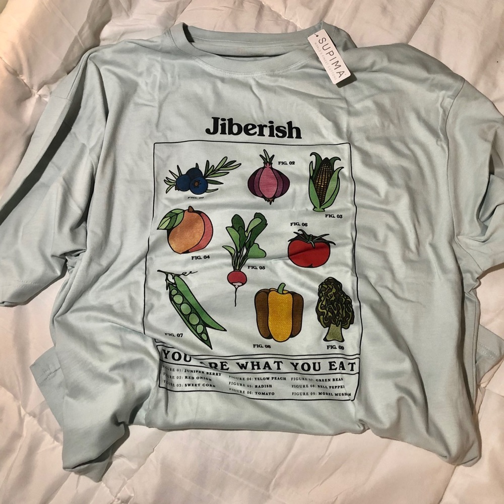 YOU ARE WHAT YOU EAT t shirt. Jiberish